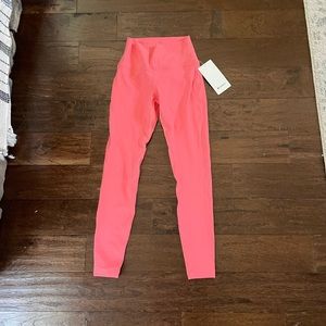 Lululemon coral leggings size 6